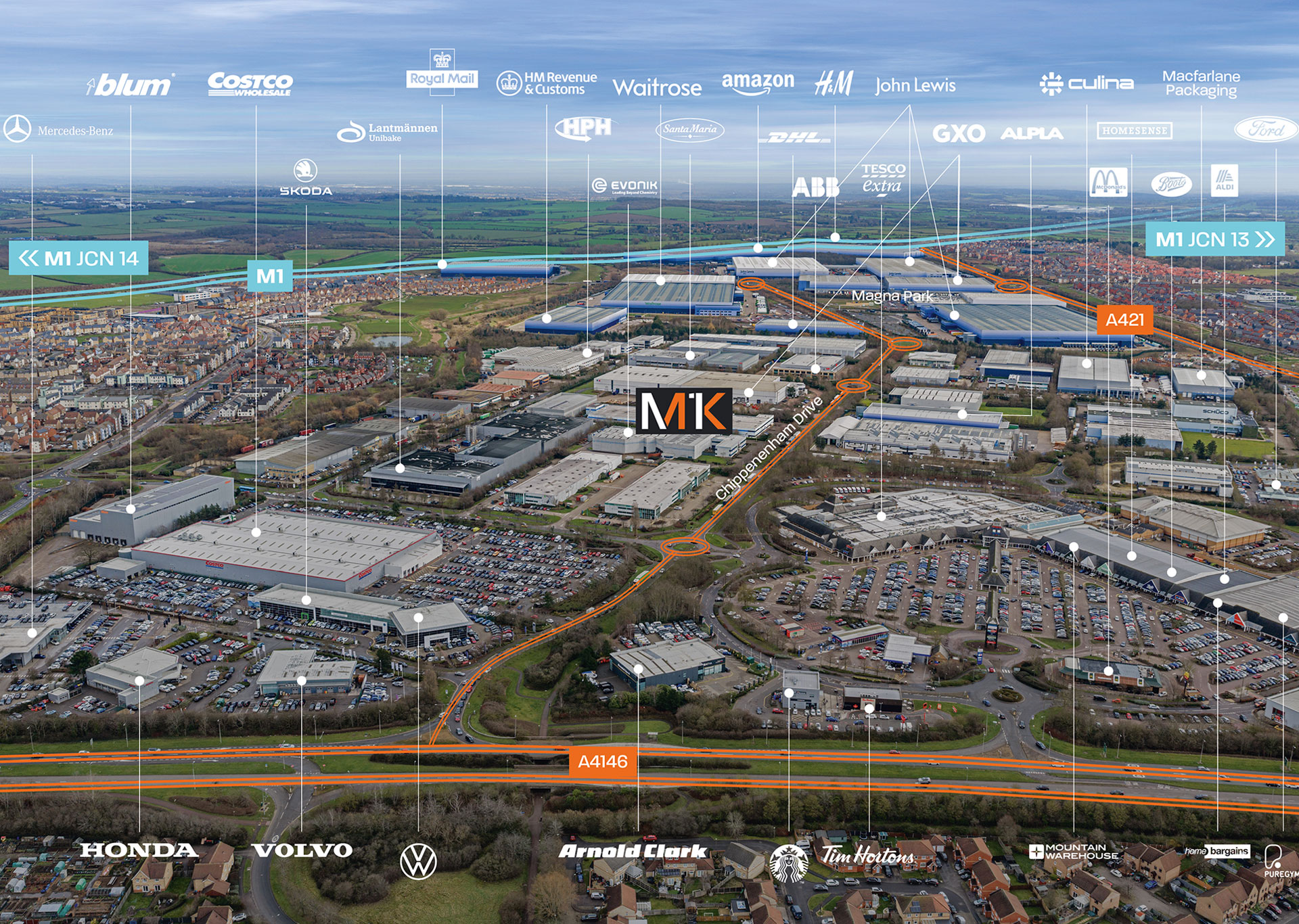 Map of M1 MK